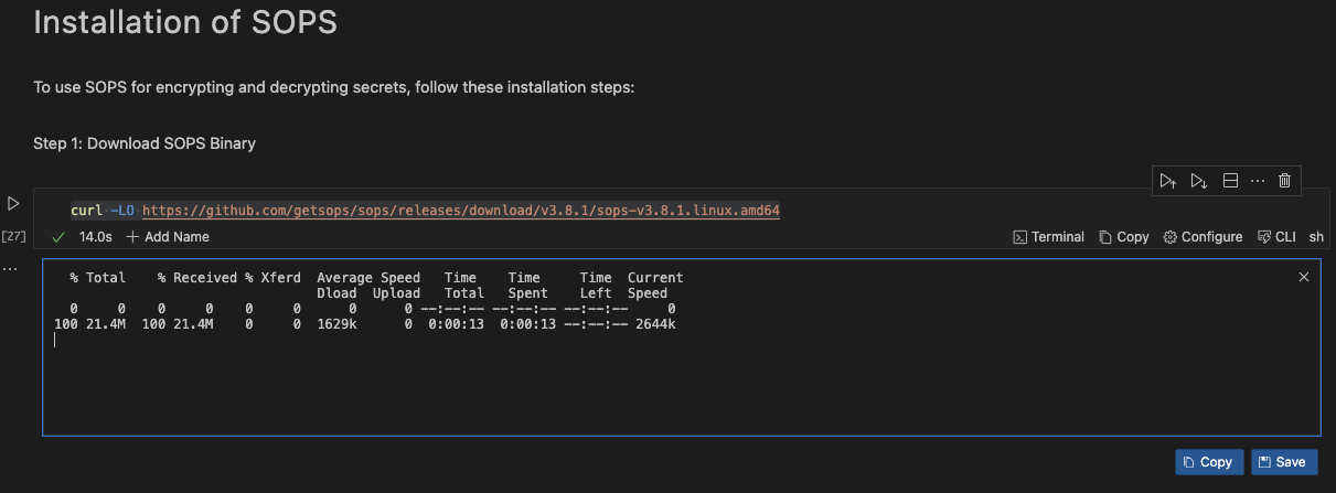 runme using sops